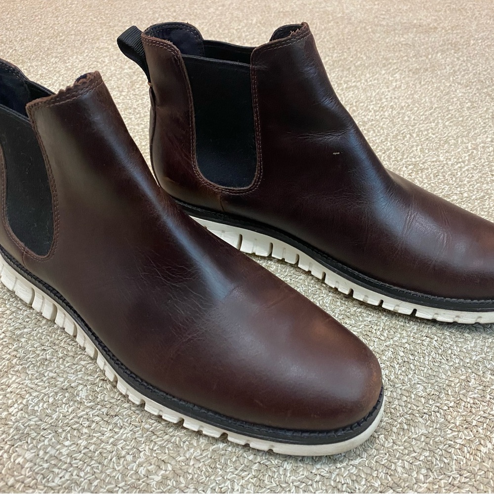 Cole Haan Dark Brown Leather Ankle Boots